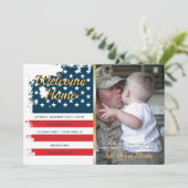 Flag vlag Foto uitnodiging militaire Welkomststart (Staand voorkant)