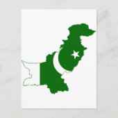 Flag voor Pakistan Map Briefkaart (Voorkant)