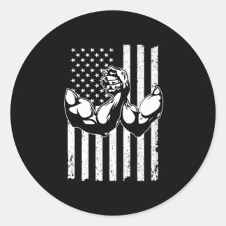 Flag VS Amerikaanse warme herrie strijd Ronde Sticker