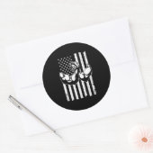 Flag VS Amerikaanse warme herrie strijd Ronde Sticker (Envelop)