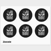 Flag VS Amerikaanse warme herrie strijd Ronde Sticker (Vel)