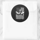 Flag VS Amerikaanse warme herrie strijd Ronde Sticker (Tas)