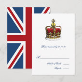 Flag Wedding RSVP tussen Kroon en EU-vlag (Voorkant / Achterkant)