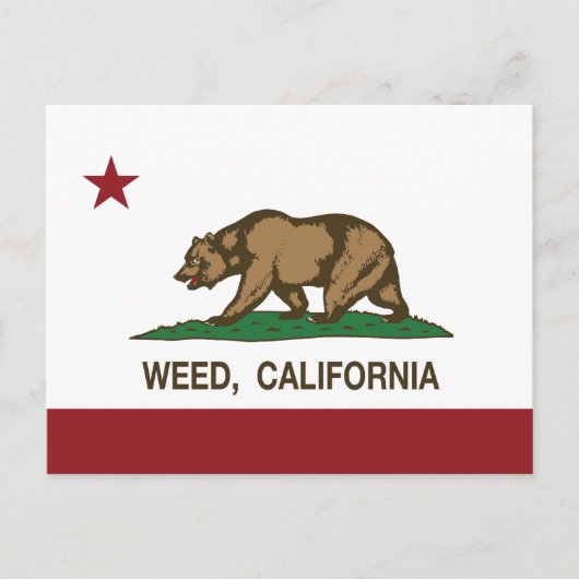 Flag Weed uit Californië Briefkaart (Voorkant)