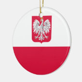 Flaga Polski - Poolse vlag met wapenstilstand Keramisch Ornament (Links)