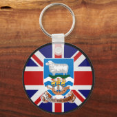 Flagcirkel Falklandeilanden Sleutelhanger (Voorkant)