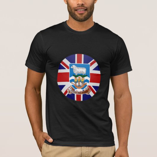 Flagcirkel Falklandeilanden T-shirt (Voorkant)
