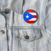 Flagcirkel Puerto Rico-kwaliteit Ronde Button 5,7 Cm (In situ)