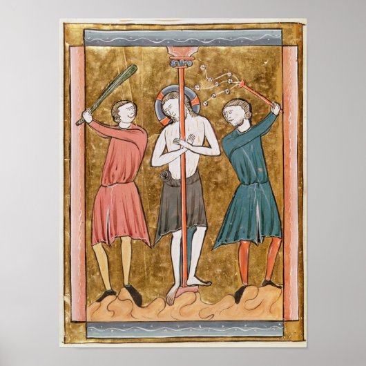 Flagellation uit 'Psautier a l'Usage de Paris' Poster (Voorkant)