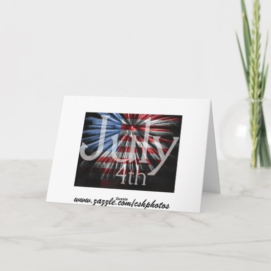 FlagFireworks 4 Juli Kaart (Achterkant)