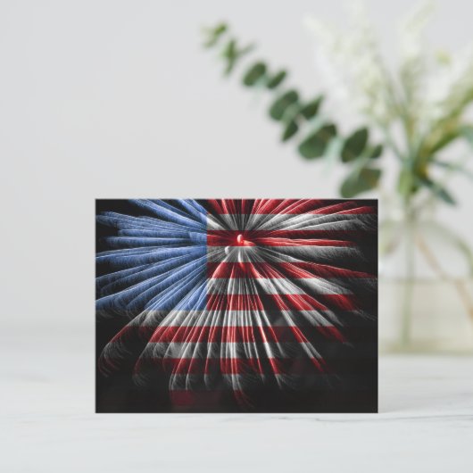 FlagFireworks Briefkaart (Staand voorkant)