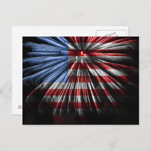 FlagFireworks Briefkaart (Voorkant / Achterkant)