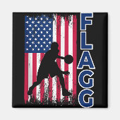 Flagg Basketball Inspire Fan Sports Tanktop_1 Magneet (Voorkant)