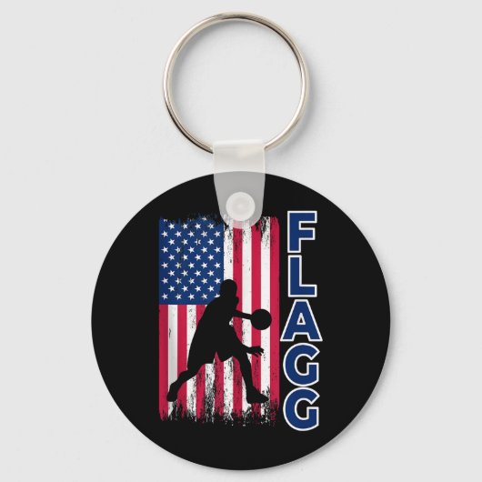 Flagg Basketball Inspire Fan Sports Tanktop_1 Sleutelhanger (Voorkant)