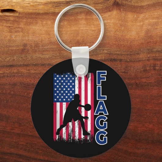 Flagg Basketball Inspire Fan Sports Tanktop_1 Sleutelhanger (Voorkant)