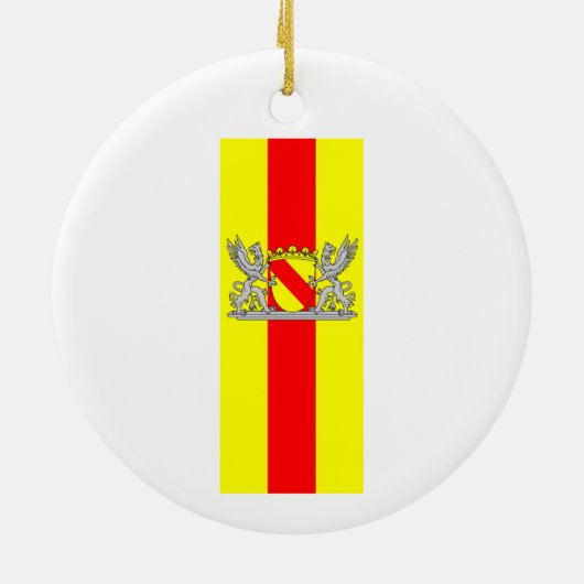 Flagge Baden Badisches Wappen Keramisch Ornament (Achterkant)