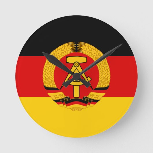 Flagge der DDR - vlag van de DDR (Oost-Duitsland) Ronde Klok (Voorkant)
