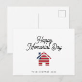 Flaghuis voor herdenkingsdag onroerend goed briefkaart (Voorkant / Achterkant)