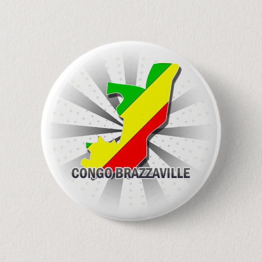 Flagkaart 2.0 Congo Brazzaville Ronde Button 5,7 Cm (Voorkant)