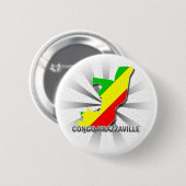 Flagkaart 2.0 Congo Brazzaville Ronde Button 5,7 Cm (Voorkant /achterkant)
