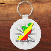 Flagkaart 2.0 Congo Brazzaville Sleutelhanger (Voorkant)
