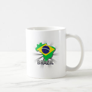 Flagkaart 2.0 voor Brazilië Koffiemok
