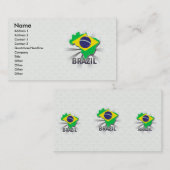 Flagkaart 2.0 voor Brazilië Visitekaartje (Voorkant / Achterkant)