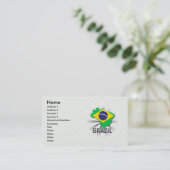 Flagkaart 2.0 voor Brazilië Visitekaartje (Staand voorkant)