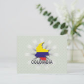 Flagkaart 2.0 voor Colombia Briefkaart (Staand voorkant)