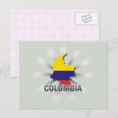 Flagkaart 2.0 voor Colombia Briefkaart (Voorkant / Achterkant)
