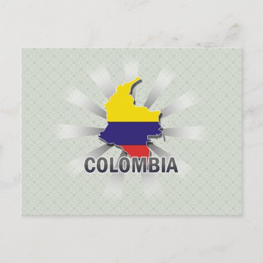 Flagkaart 2.0 voor Colombia Briefkaart (Voorkant)