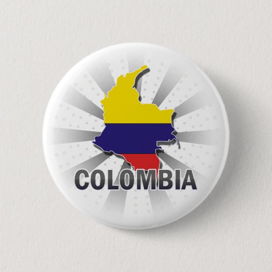 Flagkaart 2.0 voor Colombia Ronde Button 5,7 Cm (Voorkant)