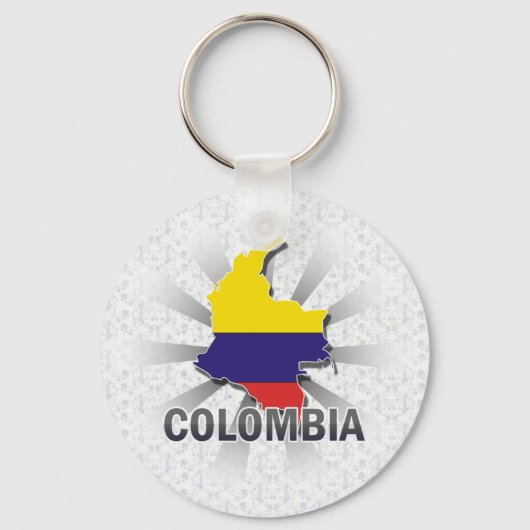 Flagkaart 2.0 voor Colombia Sleutelhanger (Voorkant)