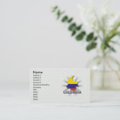Flagkaart 2.0 voor Colombia Visitekaartje (Staand voorkant)