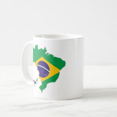 Flagkaart voor Brazilië Koffiemok (Voorkant links)