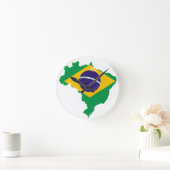 Flagkaart voor Brazilië Ronde Klok (Huis)