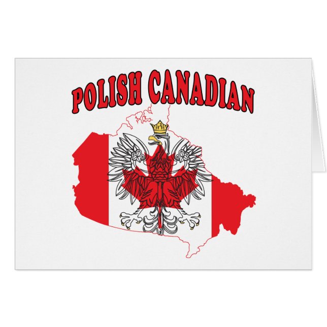 Flagkaart voor Canada in Polen (Voorkant Horizontaal)
