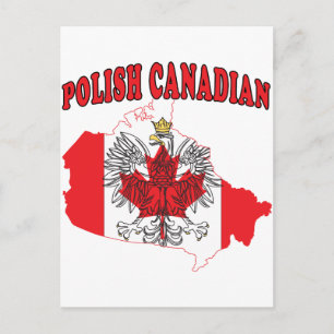Flagkaart voor Canada in Polen Briefkaart