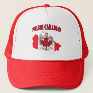 Flagkaart voor Canada in Polen Trucker Pet