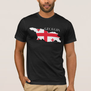 Flagkaart voor Georgië (land) T-shirt