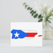 Flagkaart voor Puerto Rico Briefkaart (Staand voorkant)