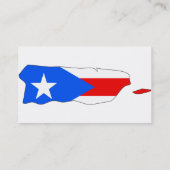 Flagkaart voor Puerto Rico Visitekaartje (Achterkant)