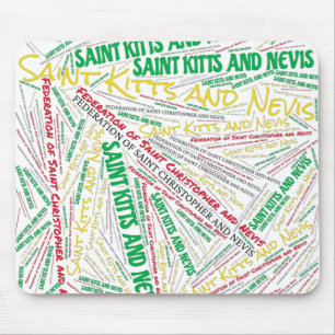Flagkleuren van Saint Kitts en Nevis Muismat