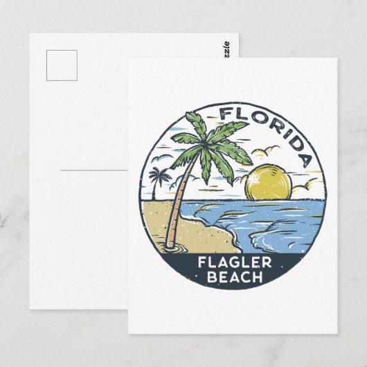 Flagler Beach Florida Briefkaart (Voorkant / Achterkant)