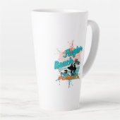 Flagler Beach Florida Retro Sunset Latte Mok (Rechterhoek)