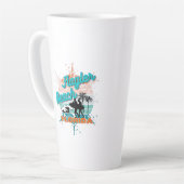 Flagler Beach Florida Retro Sunset Latte Mok (Linkerhoek)