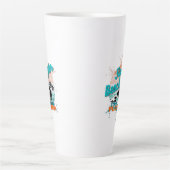 Flagler Beach Florida Retro Sunset Latte Mok (Voorkant)