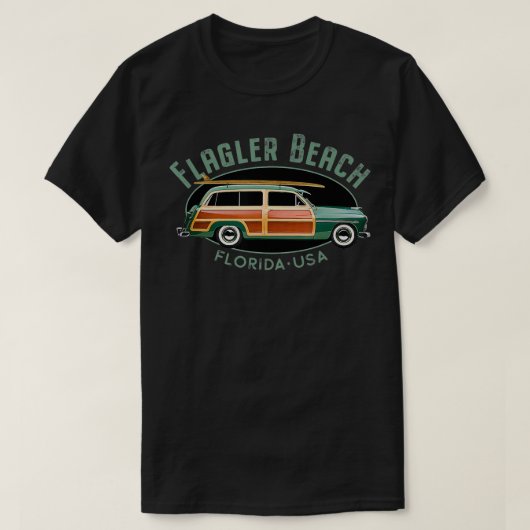 Flagler Beach Florida Surfen Design T-shirt (Design voorkant)