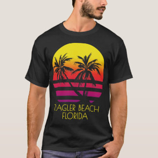 Flagler Beach Florida Tropische palmbomen Zonsonde T-shirt