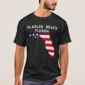 Flagler Beach Florida USA State Travel Flo T-shirt (Voorkant)